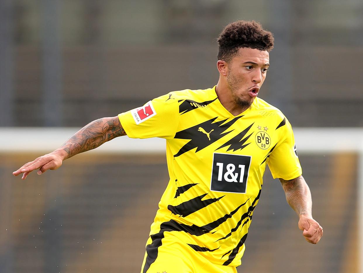 Borussia Dortmund winger Jadon Sancho (EPA)