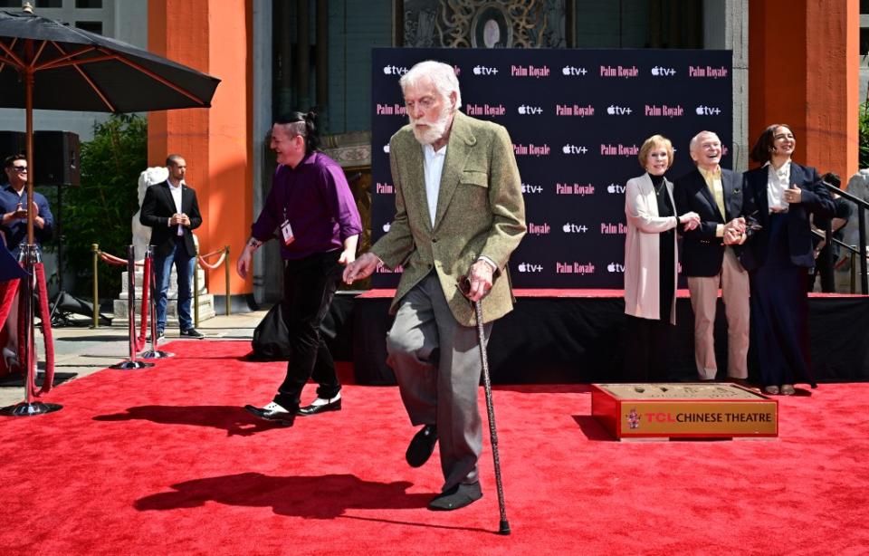 98-year-old Dick Van Dyke came out to support his friend Carol Burnett. AFP via Getty Images