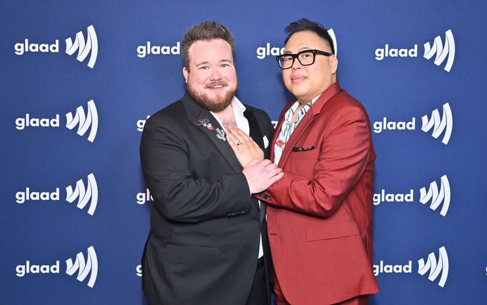 zeke smith and nico santos engagement, glaad awards 2022