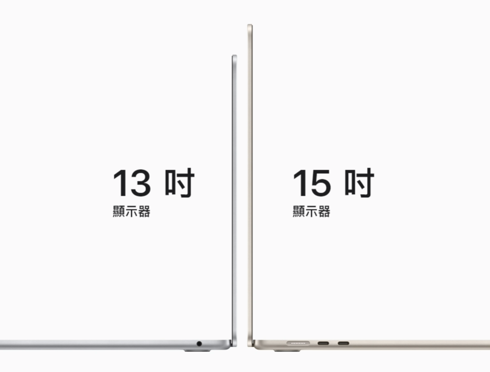 蘋果官方昨晚突然推出M3版本的MacBook air，13吋售價從3萬5900元起跳、15吋從4萬2900元起跳。翻攝自蘋果官網