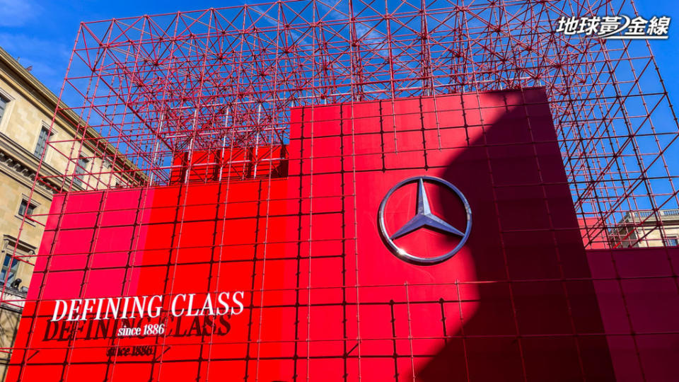 Mercedes-Benz為Concept CLA Class打造專屬展館。(攝影/ 陳奕宏)