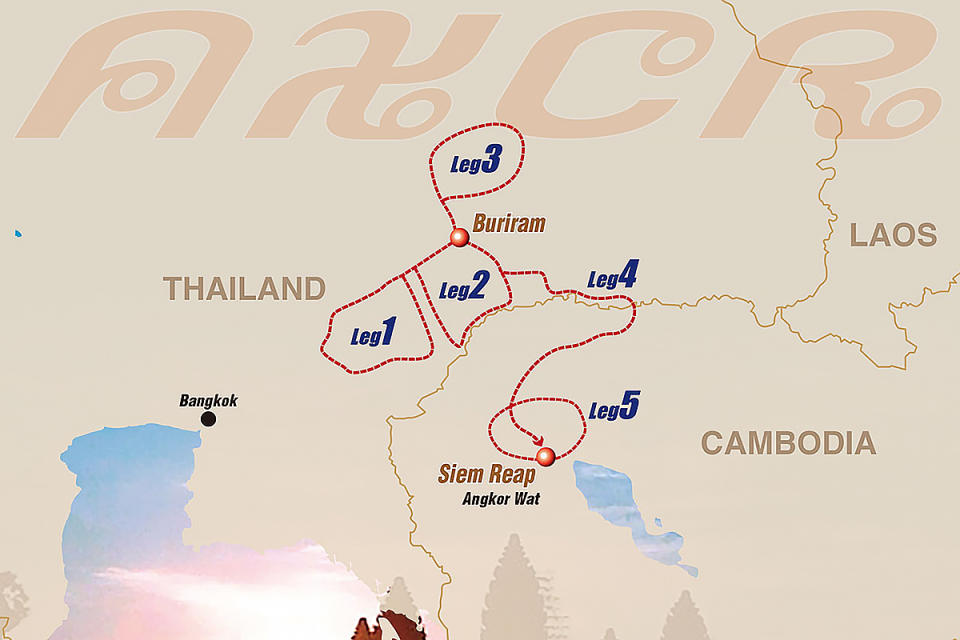 這次將會有5個SS賽段，泰國3段、柬埔寨2段©AXCR2022