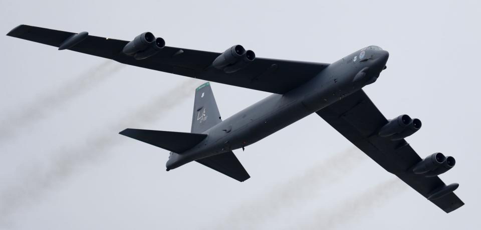 A B-52 entertains the crowd at Thunder Over Louisville on April 13. 