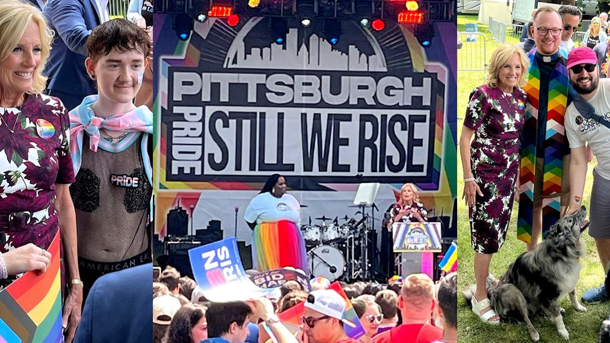 Pittsburgh LGBTQ Pride festival surprise FLOTUS visit press pool writer Christopher Wiggins