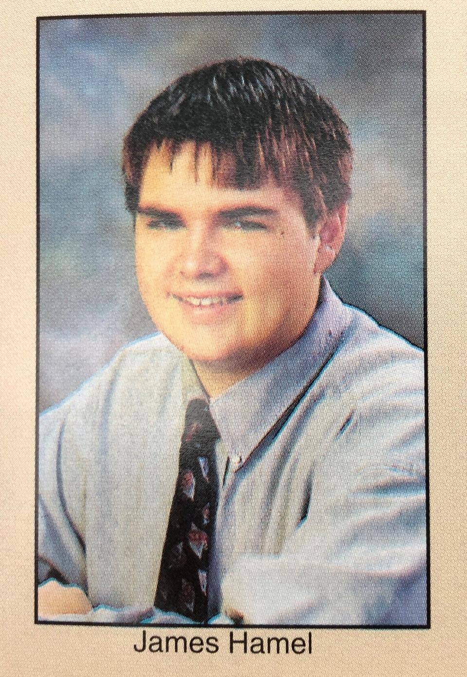 J.D. Vance, then James Hamel, in the 2003 Middletown (Ohio) High School yearbook