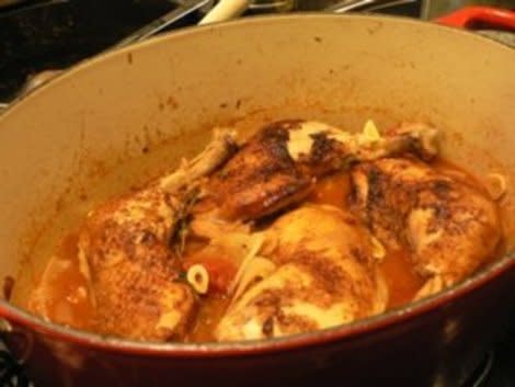 Chicken Braised in Tomatoes