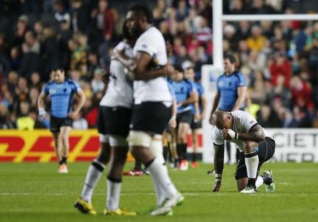 Rugby Union - Uruguay v Fiji - IRB Rugby World Cup 2015 Pool A - Stadium MK, Milton Keynes, England - 6/10/15 Fiji's Nemani Nadolo at the end of the match Action Images via Reuters / Andrew Boyers Livepic