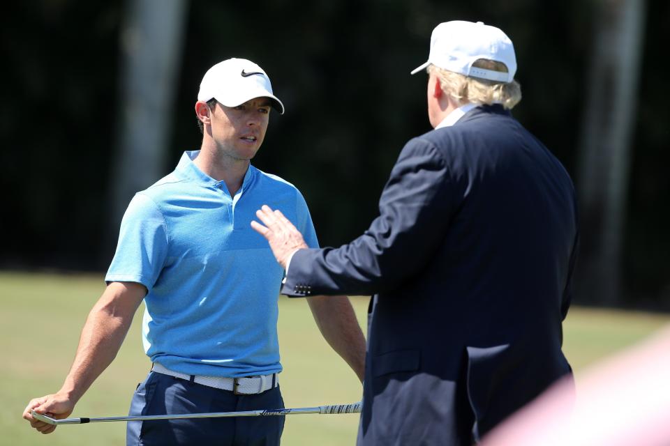 Rory McIlroy with Donald Trump (Getty)