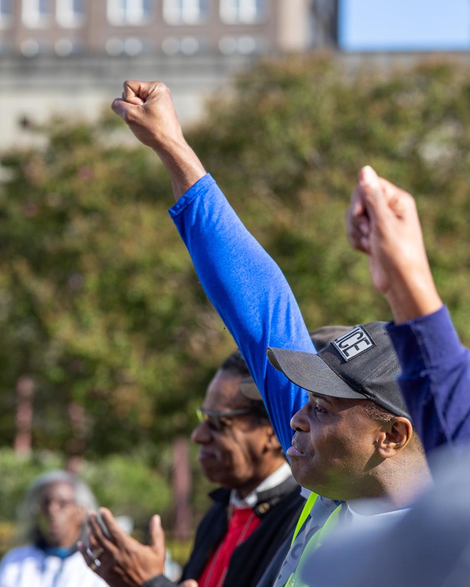 Citizens from throughout the Jackson area ended the No Prayer, No Peace March showing unity in downtown Jackson on Saturday, Oct. 7. The event hosted by the Jackson Police Department is part of National Faith & Blue Weekend.