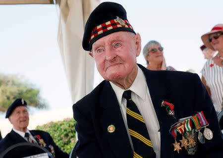 British World War Two veteran Alex Munro, 96, attends a ceremony for the anniversary of the Battle of El Alamein, at El Alamein war cemetery in Egypt, October 20, 2018. REUTERS/Amr Abdallah Dalsh