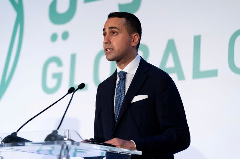 FILE PHOTO: Italian Foreign Minister Luigi Di Maio speaks during a news conference in Rome