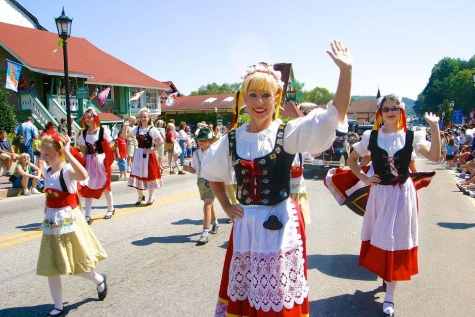 FILE - Helen kicks off its annual Oktoberfest celebration with a parade. Though the parade has passed, the rest of the festivities run through the end of October.