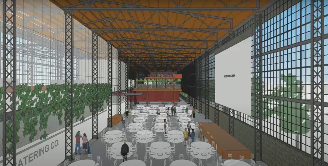 Baum Revision presented a $16 million plan to redevelop the former Kearney and Trecker manufacturing building. Much of the space could be used as an event venue as shown in this rendering presented to the West Allis Committee of the Whole on Aug. 28.