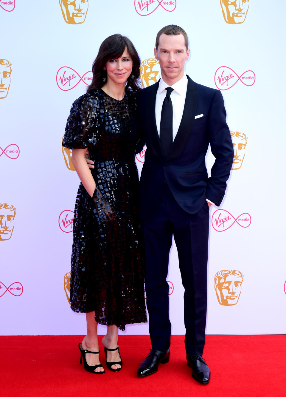 Benedict Cumberbatch and Sophie Hunter at Virgin Media BAFTA TV Awards 2019