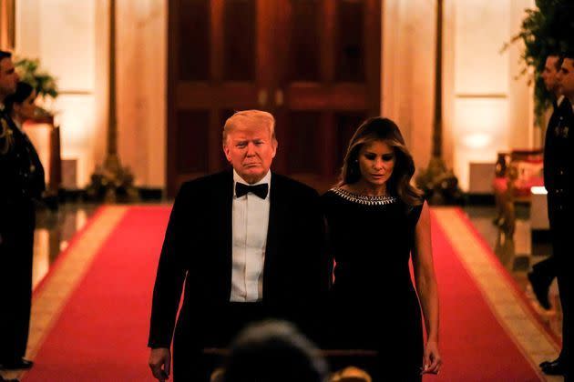 <p>Donald et Melania Trump à la Maison-Blanche, le 9 février 2020.</p>