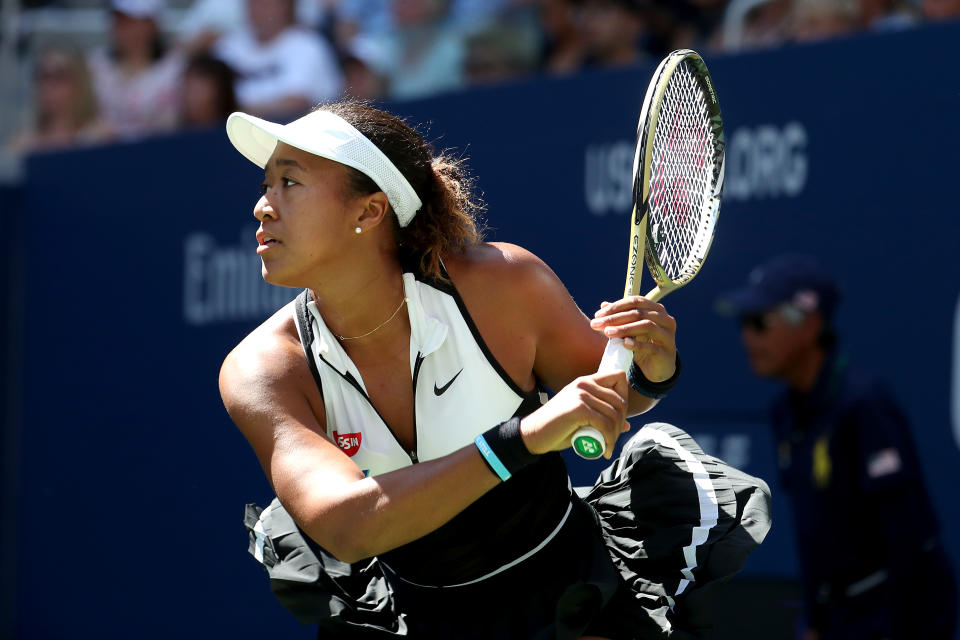 Naomi Osaka cruised to a win and is on to round 3. (Photo by Al Bello/Getty Images)