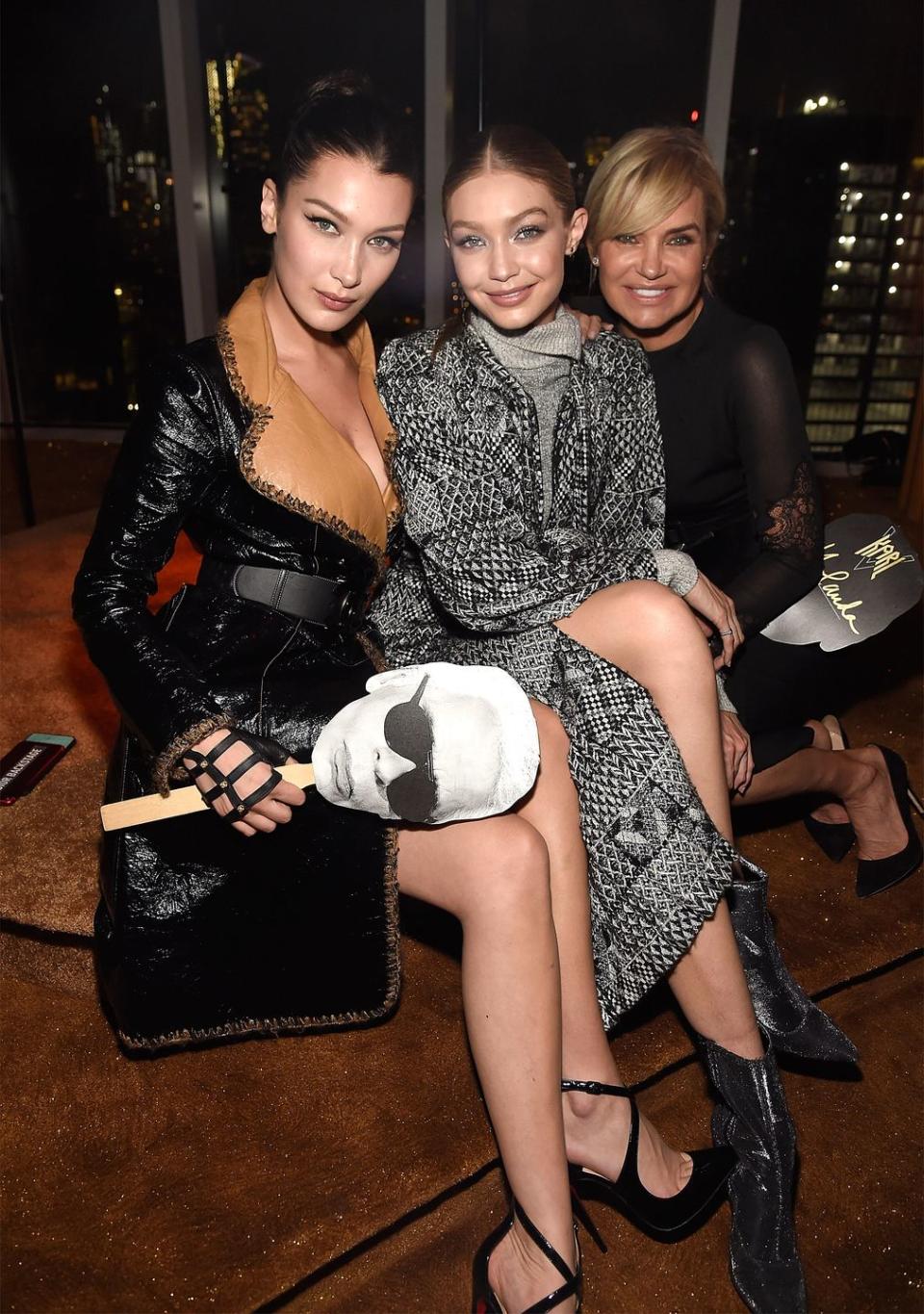 42) Yolanda, Gigi and Bella Hadid