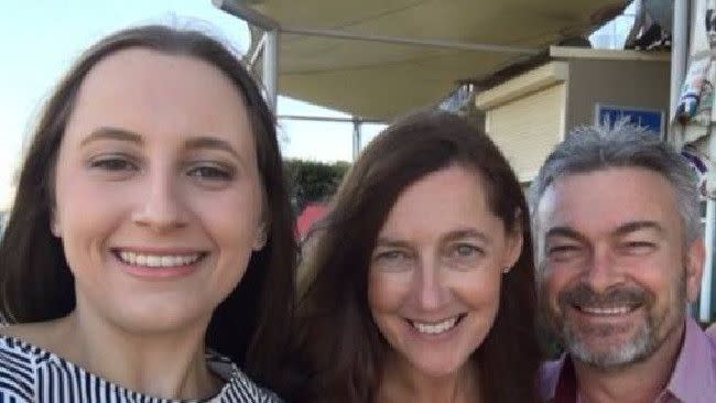 Sarah, Karen and Borce Ristevski pictured before the mother vanished on June 29.