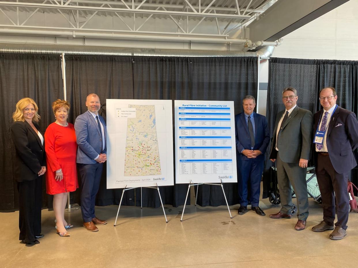 Once these newest phases are complete, SaskTel will have spent more than $1 billion to bring its fibre optic broadband network to 225 communities and nearly 85 per cent of all homes and businesses in Saskatchewan. (Darla Ponace/ CBC News  - image credit)