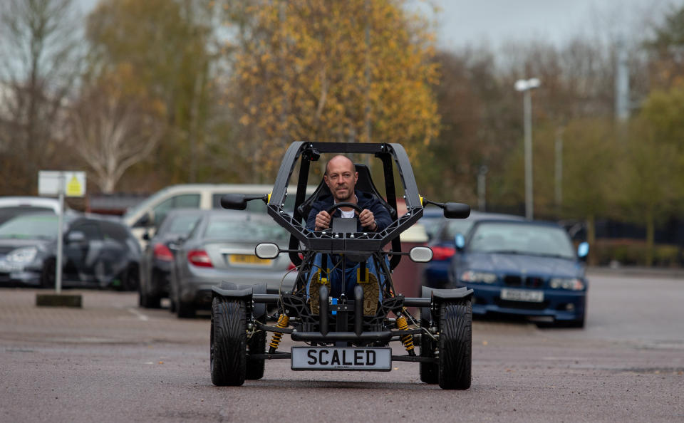 British boffins have unveiled Europe’s first electric-powered Mario Kart-style buggy made from recycled plastic and built on a 3D printer. The Chameleon, which weighs 150kg (23 stone), has a top speed of 45mph and could revolutionise commuter travel and cut pollution. The battery-powered buggy produces no emissions and is around a third of the size of an average car. It was built using a chassis made from a super-strength recycled plastic and built on a 3D printer.
