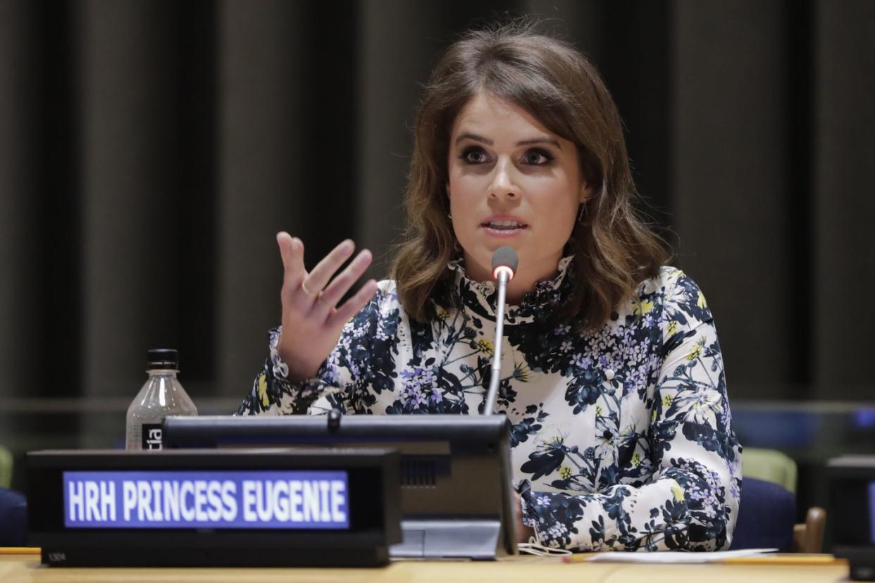 princess eugenie of york at un to help abolishing modern slavery