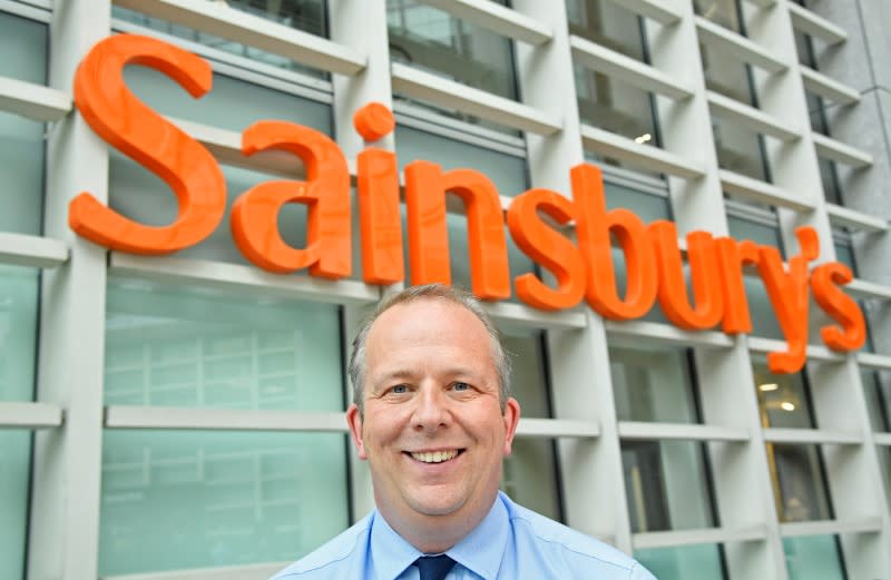 FILE PHOTO: Roberts, Retail and Operations Director of Sainsbury's, poses for a portrait at the company headquarters in London