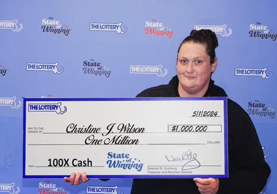 For the second time in a 10-week span, Christine Wilson of Attleborough has won a $1 million prize on a Massachusetts State Lottery instant ticket.