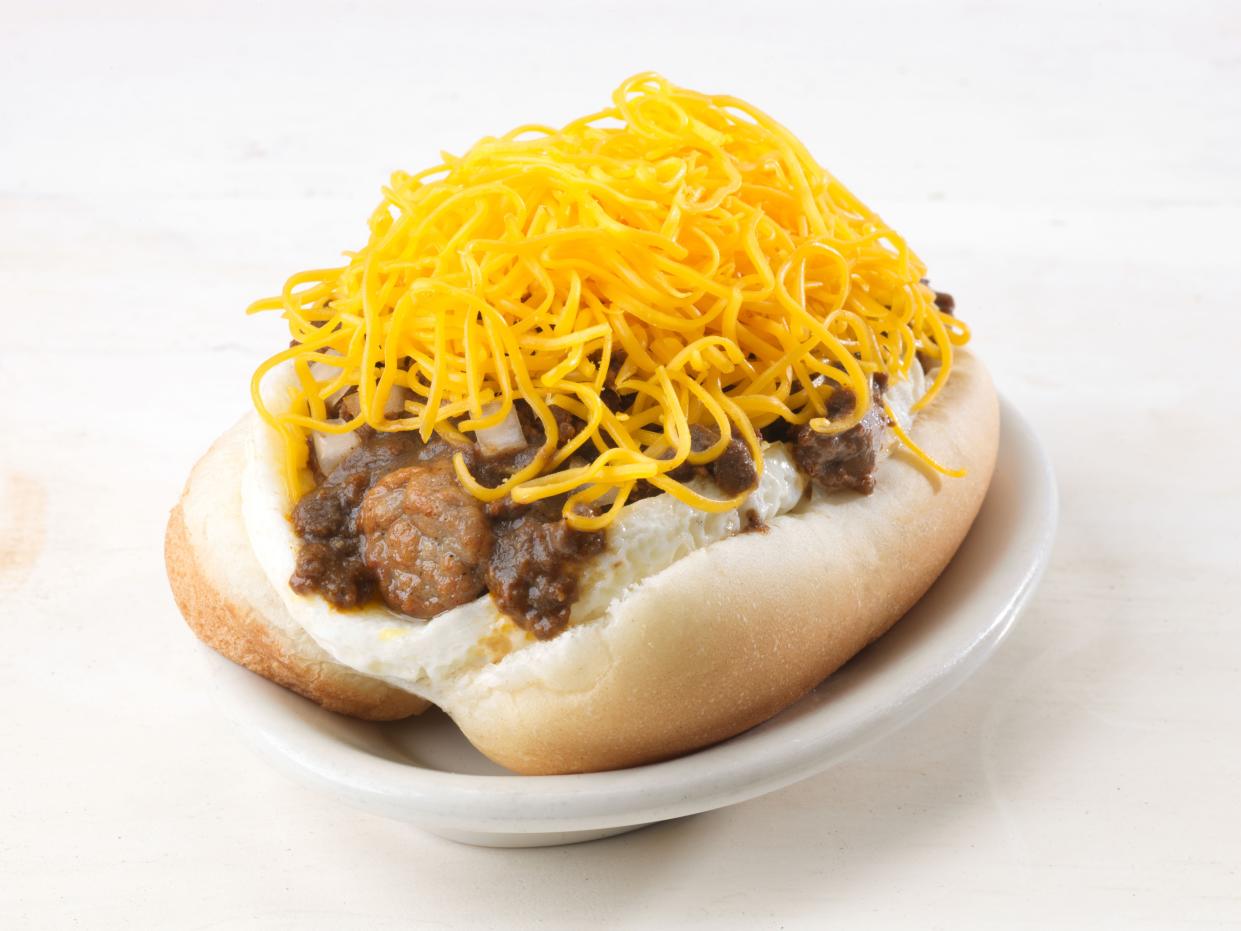 The breakfast coney is one of four new items coming to the new Skyline Chili restaurant at the Cincinnati/Northern Kentucky International Airport.