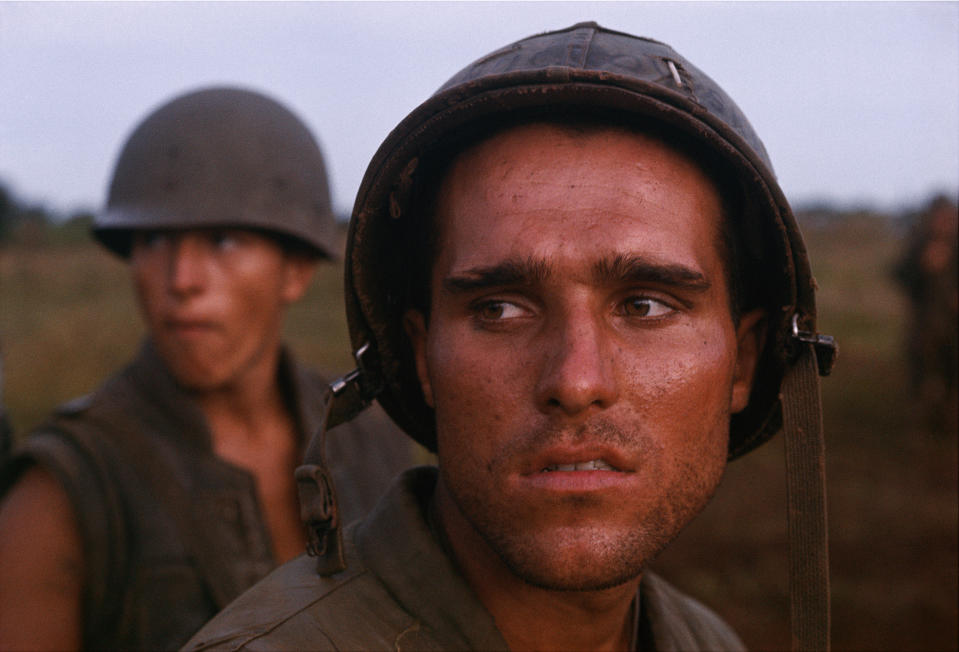 <p>U.S. Marine, near the DMZ, Operation Prairie, 1966. (Photograph by Larry Burrows) </p>