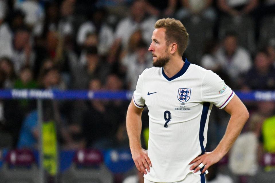 Harry Kane struggled at Euro 2024, leaving his future as an England star uncertain (AFP via Getty Images)