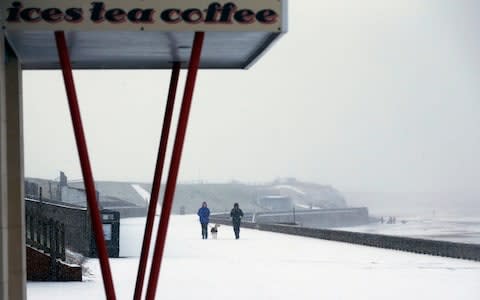 Snow fall in Whitley Bay, North Tyneside - Credit: Owen Humphreys/PA