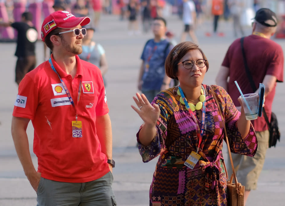 Fans getting into the groove. (PHOTO: Singapore GP)