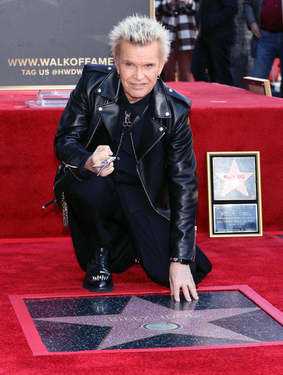 January 6, 2023: Billy Idol is honored with a Star on the Hollywood Walk of Fame in Hollywood, California.