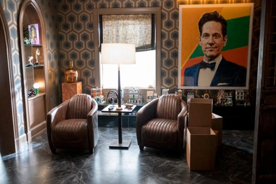 A view of Ben Glenroy’s apartment at the Arconia in “Only Murders in the Building” Season 3. (Patrick Harbron/Hulu)