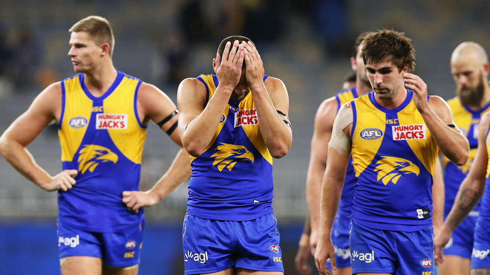 West Coast were thoroughly outclassed by the Power. Pic: Getty