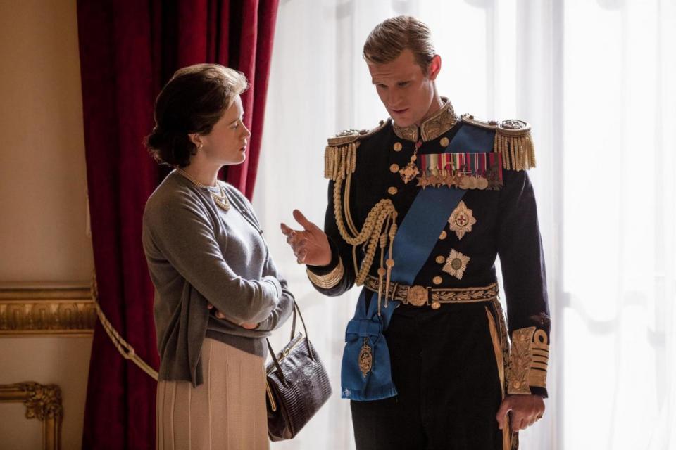 Claire Foy and Matt Smith in The Crown (Credit: Netflix)