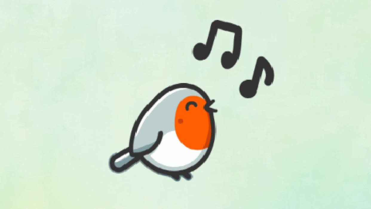  BirdLingo logo depicting a robin singing. 