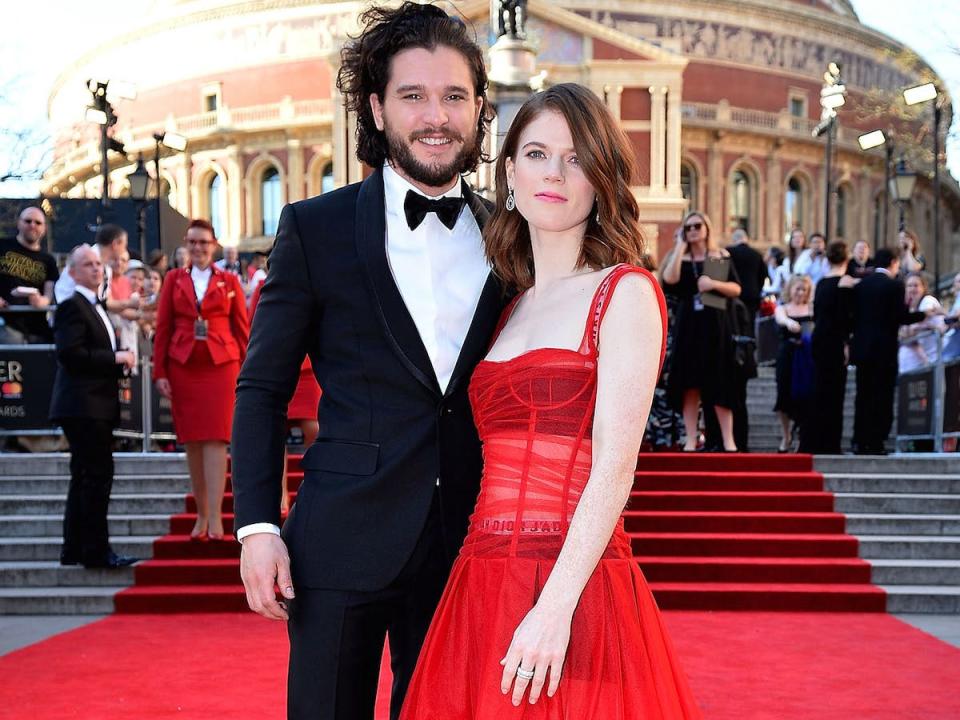 Rose Leslie and Kit Harington red carpet