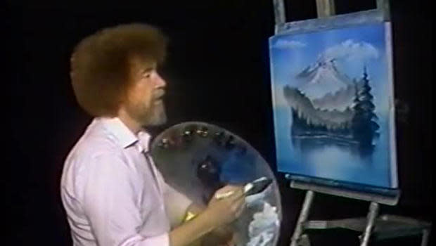 Bob Ross, the host of the classic instruction series 