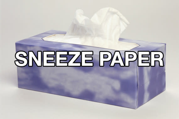 sneeze paper