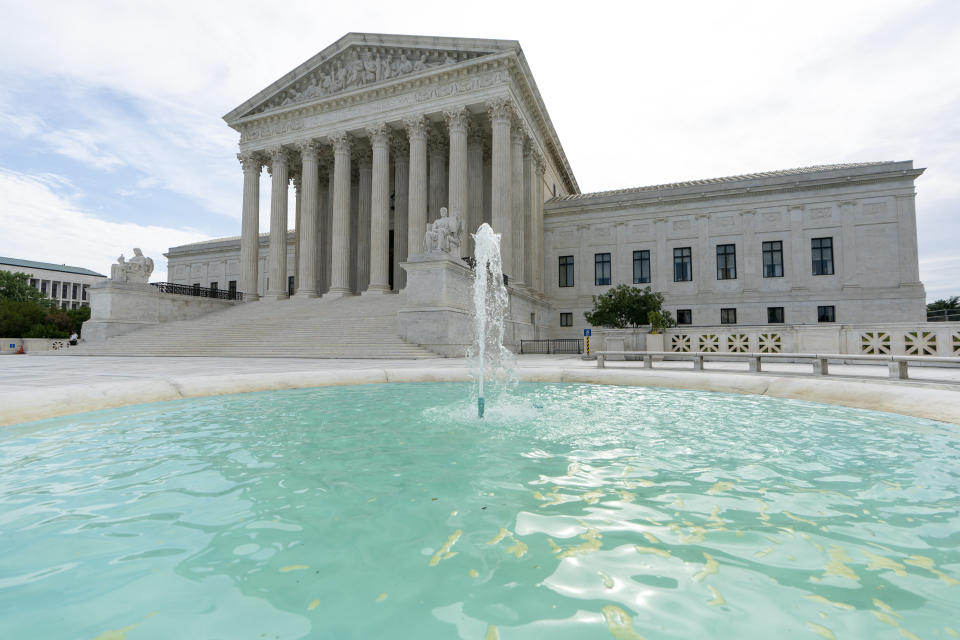 The Supreme Court is seen in Washington, early Monday, June 15, 2020. (AP Photo/J. Scott Applewhite)