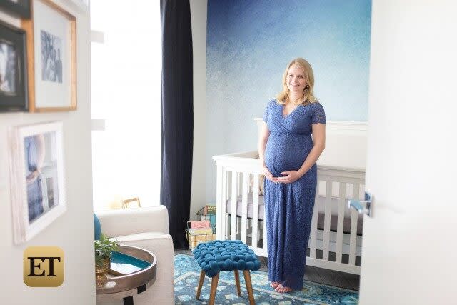 The actress is sharing the first look at her nursery with ET.