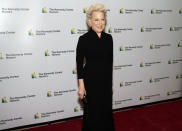 2021 Kennedy Center honoree stage and screen icon Bette Midler poses on the red carpet at the Medallion Ceremony for the 44th annual Kennedy Center Honors on Saturday, Dec. 4, 2021, at the Library of Congress in Washington. (AP Photo/Kevin Wolf)