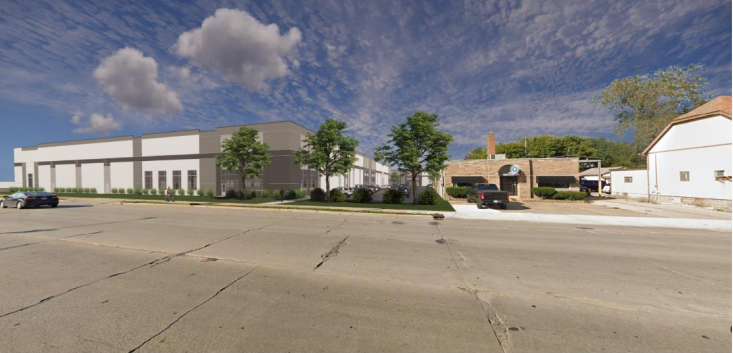 New development planned for the former Froedtert Malt site include a light industrial building (left) north of West Lincoln Avenue.