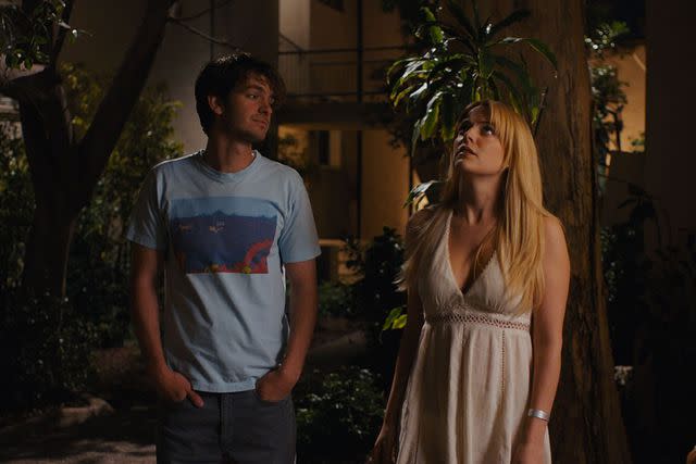 <p>Vendian Entertainment/Kobal/Shutterstock </p> Andrew Garfield and Riley Keough appeared together in the 2018 film Under the Silver Lake.