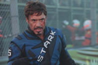 <b>Ankle Injury</b><br><br>Production on "<a href="http://movies.yahoo.com/movie/iron-man-3/" data-ylk="slk:Iron Man 3;elm:context_link;itc:0;sec:content-canvas" class="link ">Iron Man 3</a>" has been suspended after leading man Robert Downey Jr. injured his ankle while performing a stunt. "There will be a short delay in the production schedule while he recuperates," Marvel Studios said Wednesday in a statement regarding the incident which happened on the film's Wilmington, North Carolina, set. <br><br>With a budget said to be in the $200-million range, every day Downy Jr. is not working is major money down the drain. The silver lining: It's a Marvel production! With the success of "The Avengers," which has made nearly $1.5 BILLION worldwide, they can afford it.<br><br>On set injuries are nothing new to Hollywood. Click to see other actors who have recently gotten banged up -- One of them is also a Marvel superhero!