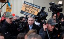 Lev Parnas walks to the U.S. Capitol after arriving in Washington