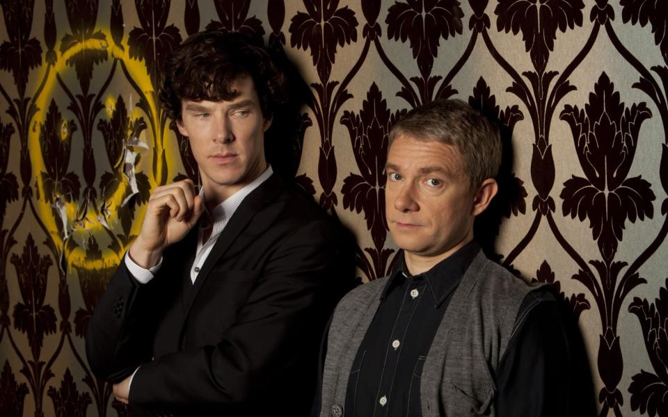 Benedict Cumberbatch, left, and Martin Freeman, the stars of Sherlock - Colin Hutton/BBC