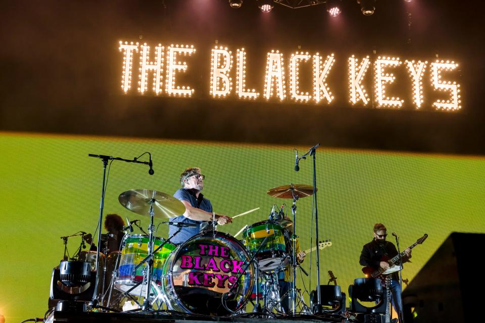 The Black Keys perform at the 2022 Mempho Music Festival at Memphis Botanic Garden on Friday, Sept. 30, 2022.