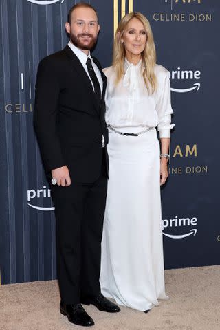 <p>Cindy Ord/Getty</p> Celine Dion and René-Charles Angélil on June 17